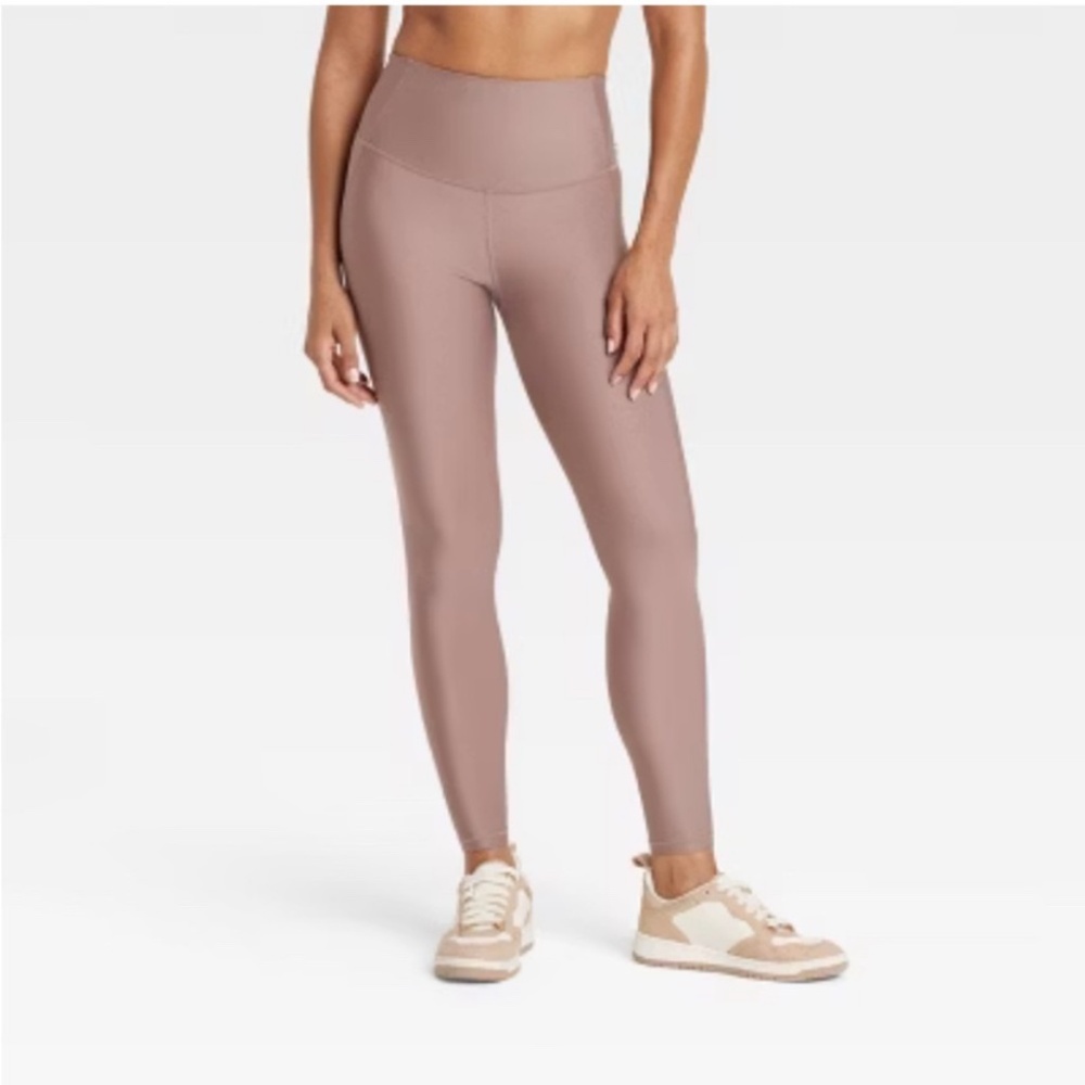 All In Motion - Women's Effortless Support High-Rise Pocketed 7/8 Leggings brown